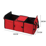 Car Portable Storage Box Waterproof Oxford Cloth Multifunction Organizer Red
