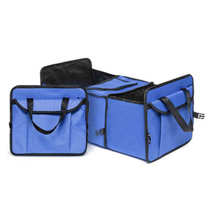 Car Portable Storage Box Waterproof Oxford Cloth Multifunction Organizer Blue