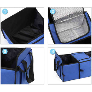 Car Portable Storage Box Waterproof Oxford Cloth Multifunction Organizer Red