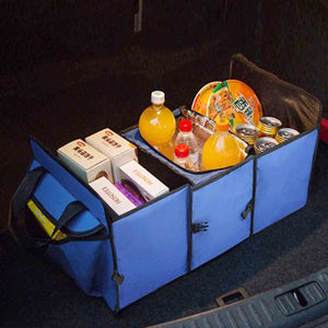 Car Portable Storage Box Waterproof Oxford Cloth Multifunction Organizer Blue