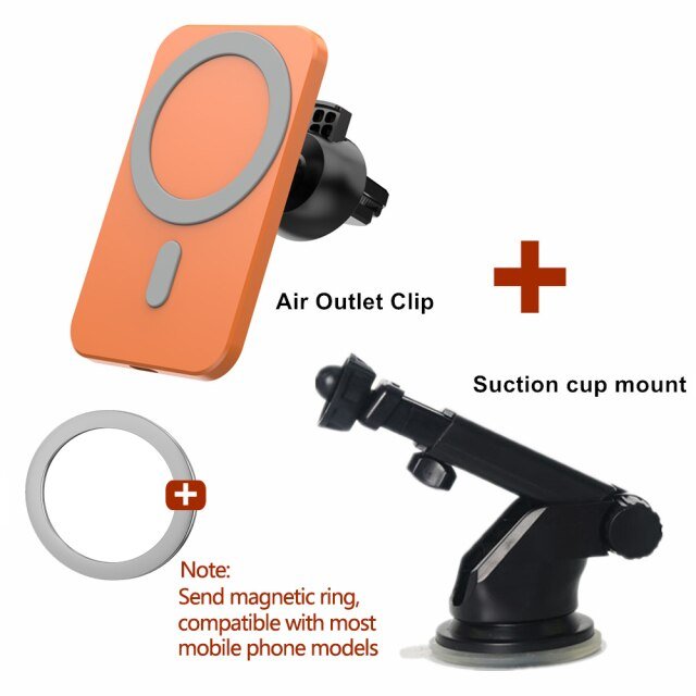 15W Magnetic Wireless Car Charger AirVent Mount For iPhone 13 12 Pro Max Mini Fast Charging Wireless Chargers Car Phone Holder