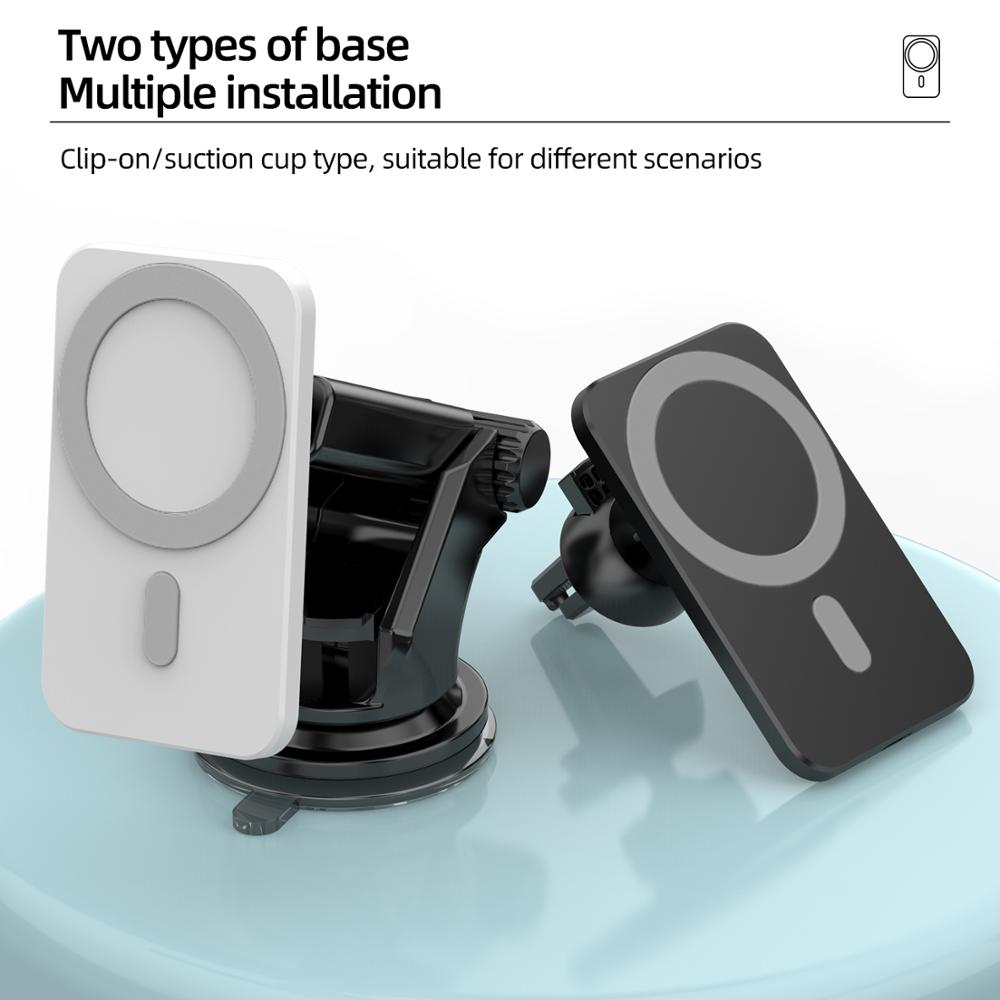 15W Magnetic Wireless Car Charger AirVent Mount For iPhone 13 12 Pro Max Mini Fast Charging Wireless Chargers Car Phone Holder
