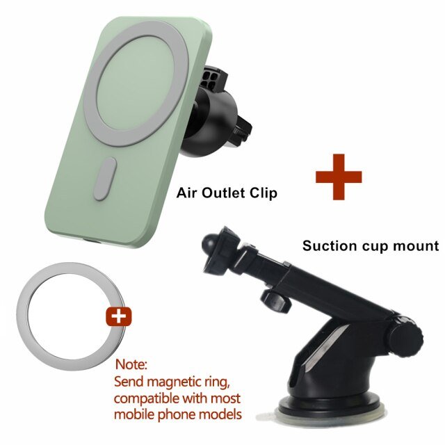 15W Magnetic Wireless Car Charger AirVent Mount For iPhone 13 12 Pro Max Mini Fast Charging Wireless Chargers Car Phone Holder