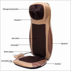 Portable Heated Back Massage Seat Cushion